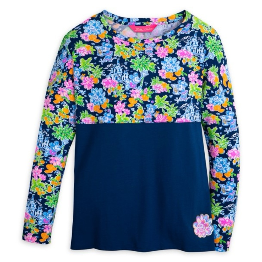 Lilly Pulitzer Disney Navy Pink Top